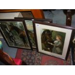 Three framed Country prints depicting ladies with their horses