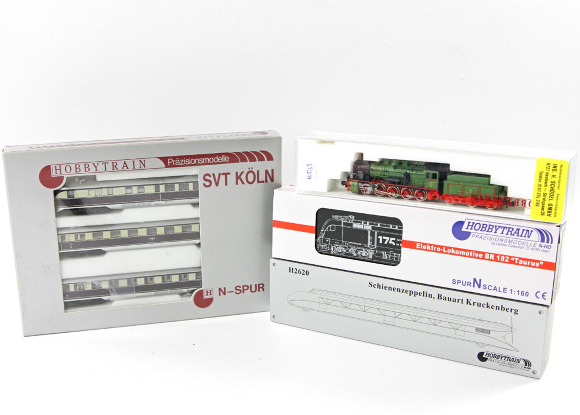 HOBBYTRAIN drei Lokomotiven 10573, H2761, H2620 und Zugpackung 16061, Spur N, 10573: Dampflok BR