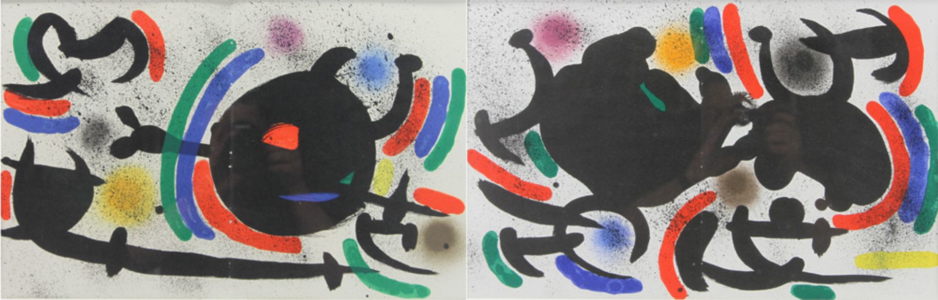 MIRÒ, JOAN (1893-1983), NACH: 2 Grafiken aus "Mirò der Lithograph I", 1972. 2 Bll. Lithografie (