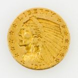 USA/GOLD - 2 1/2 Dollars 1911, Indian Head, ca. 3,7 g fein, ss, Rf.