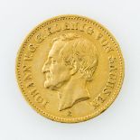 Sachsen/GOLD - 20 Mark 1873 E, König Johann, ca. 7,1 g fein, ss
