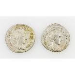 Antike - 2 Antoniniane, röm. Kaiser Gordian III. und Philipp II. Caesar, 1 Antoninian - Av: