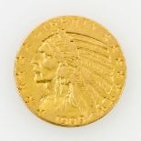 USA/GOLD - 5 Dollars 1909, Indian Head, ca. 7,5 g fein, ss