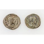 Antike - 2 Denare, röm. Kaiser Severus Alexander und dessen Mutter Iulia Mamaea, 1 Denar - Av:
