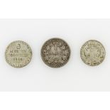 Altdeutsche Staaten - Konvolut: 3 Mariengroschen 1816, 2 weitere Münzen, Erhaltung s-ss, unbedingt