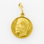 Russland - Goldene tragbare Verdienstmedaille o.J. Fleißprämie für Kaufleute, Arbeiter, Bauern,