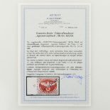 Dt. Reich Feldpost/ Inselpost - Agramer Aufdruck auf Päckchen-Zulassungsmarke mit schwarzblauem