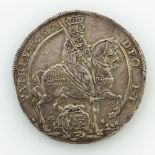 Sachsen - 1 Reichstaler 1657, Johann Georg II., auf das Vikariat, Davenport 7630, Schnee 901, ss.