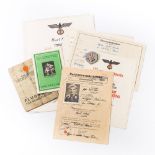III. Reich - Kleiner Dokumentennachlass des Segelfliegers Kurt Klein, bestehend aus: Flugbuch für