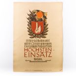 Blatt 'Wochenspruch der NSDAP', Theodor Fontane, Altersspuren, fleckig, leichte Knicke