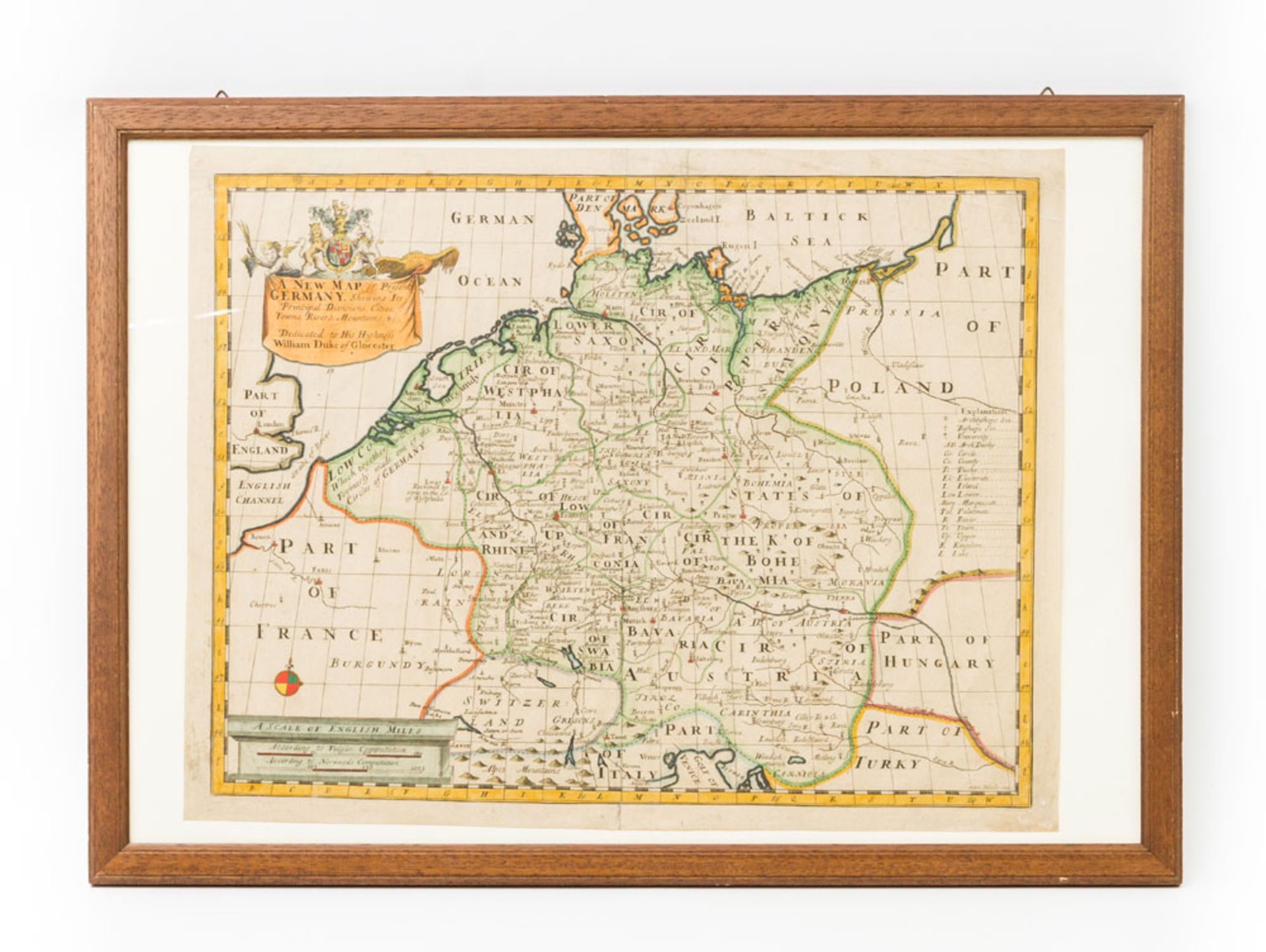 Historische Landkarte, o.J. - "A new Map of present Germany, shewing its principal Divisions,