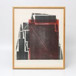 HERZER, KLAUS (1932) 'Diagonal' und Ausstellungskatalog. Farbholzschnitt, bez. 'Handdruck, Vor',