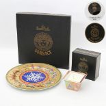 VERSACE für Rosenthal Teelicht und Wandteller, Teelicht "Christmas Magic" und Wandteller "Cortège de