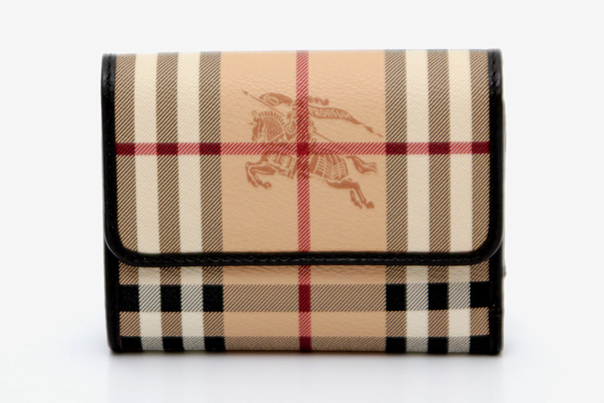 BURBERRY apartes Portemonnaie, NEU!! Vinyl im Nova Check Design, Innen: dunkelbraunes Kalbsleder,