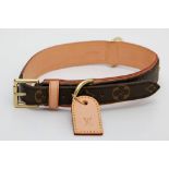 LOUIS VUITTON edles Hundehalsband "BAXTER GM", Koll. 2008, Akt. NP.: 255,-. NEUWERTIG!! Durchmesser