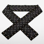 LOUIS VUITTON apartes Bandeau, GUTER ERHALT! Koll. 2009, KP: 97,-. 100% Seide, helles Monogram-