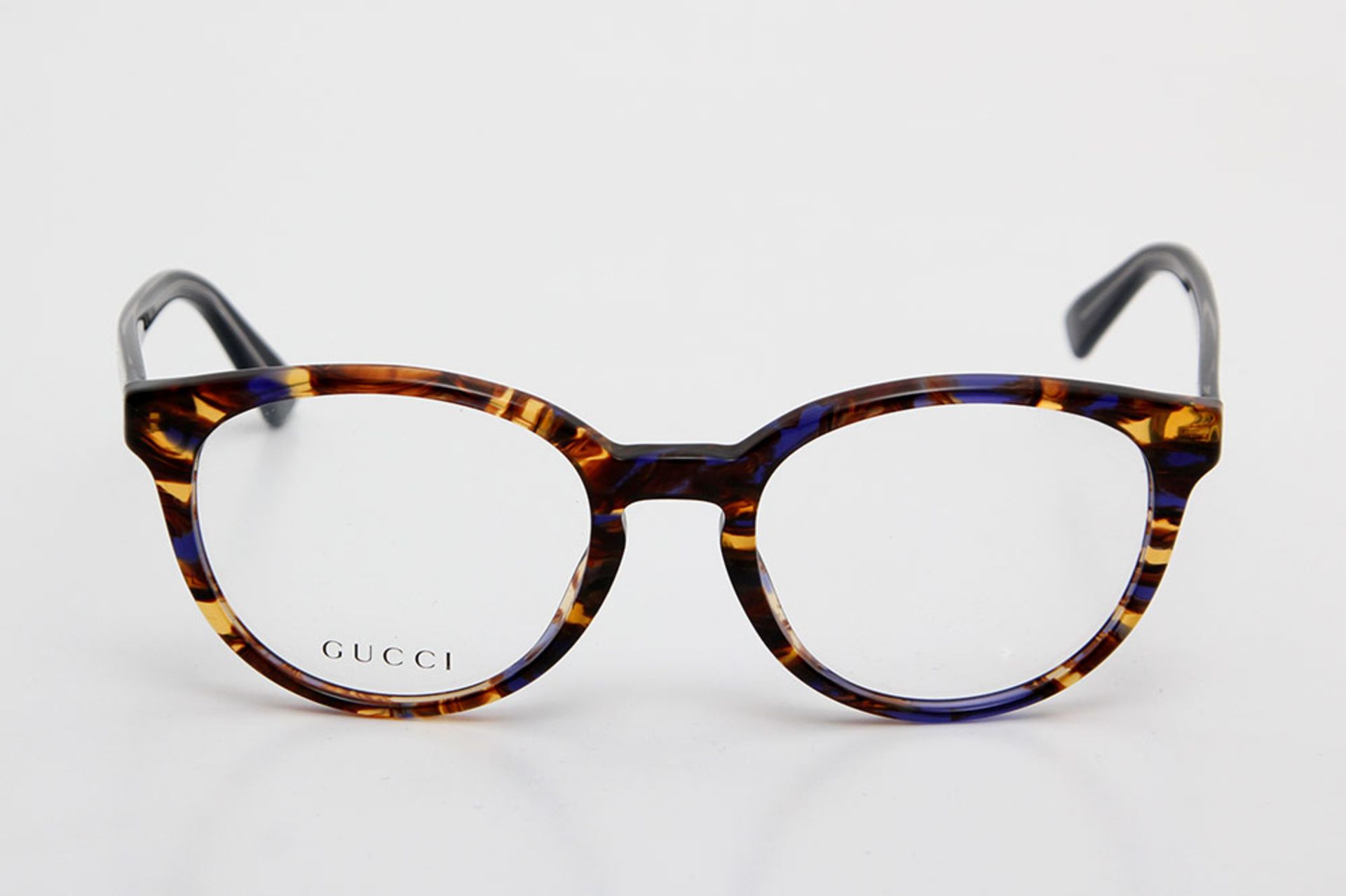 GUCCI aparte Sichtbrille, NP: ca. 219,-, Koll. 2014/15. Braun meliertes Gestell, ohne Dioptrin,