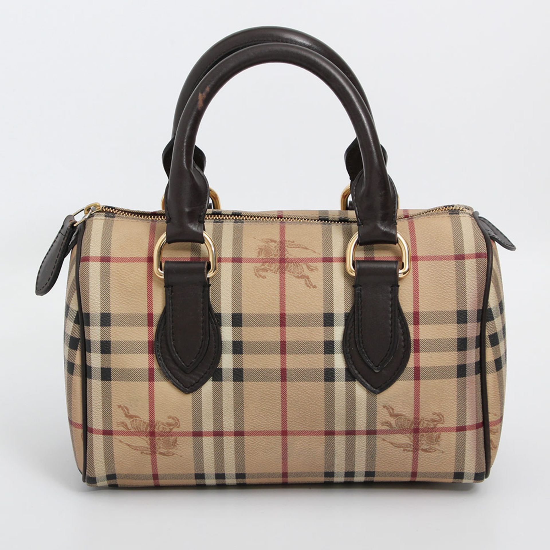 BURBERRY sportive Bowlingbag. NP. ca.: 600,-. Haymarket Check Design, dunkelbraune