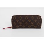 LOUIS VUITTON aktuelle Geldbörse "CLEMENCE", Koll. 2015. AKt. NP.: 360,-. Monogram Canvas Serie.