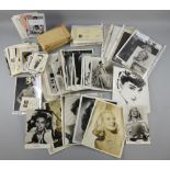 Entertainment - Vintage postcard & photographs, some signed including Gloria Nord, Andra McLaughlin,