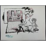 William Bill Hewison, original cartoon, Miss Julie, Lyric Studio, Punch 23 Jan 1983, Stephen Rea,