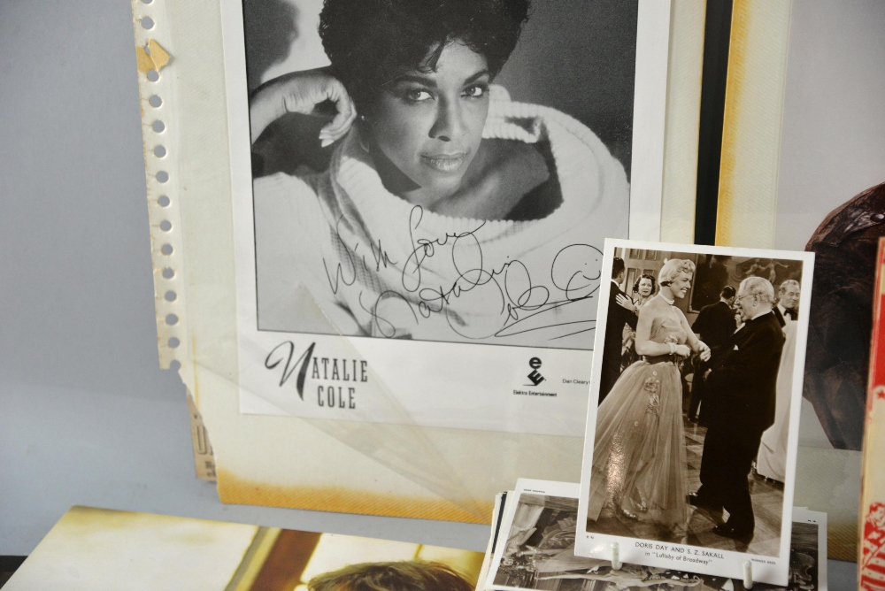 Vintage music memorabilia, Alma Cogan, Winifred Atwell Doris Day & others, signed items, - Image 3 of 3