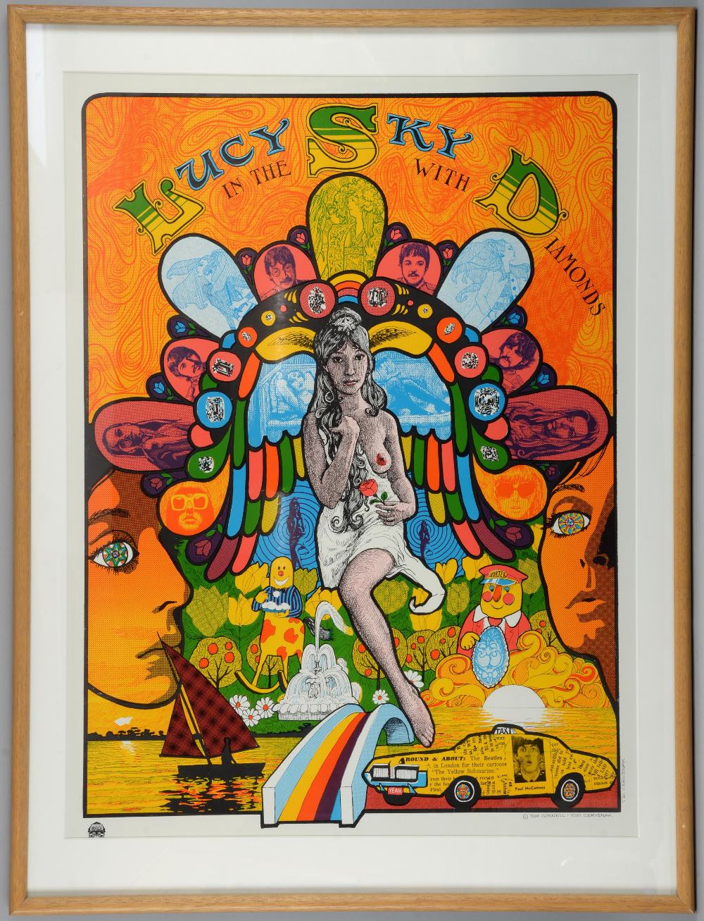 The Beatles, Lucy In The Sky With Diamonds music poster, designed by Tom Connell & Tom Cervenak,