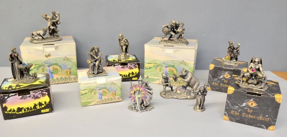 A collection of Tudor Mint pewter figures - 14 Dark Secrets, 8 JRR Tolkien (4 large and 4 small),