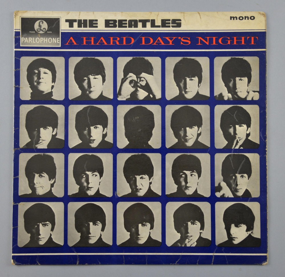 The Beatles A Hard Day's Night Vinyl LP cover signed on the back by John Lennon, Paul McCartney, - Image 2 of 2