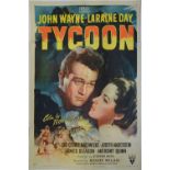 Tycoon (1947) One Sheet film poster, starring Johnny Munroe (John Wayne), this was RKO's most