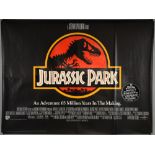 Jurassic Park (1993) Four British Quad film posters, directed by Steven Spielberg, Universal, rolled