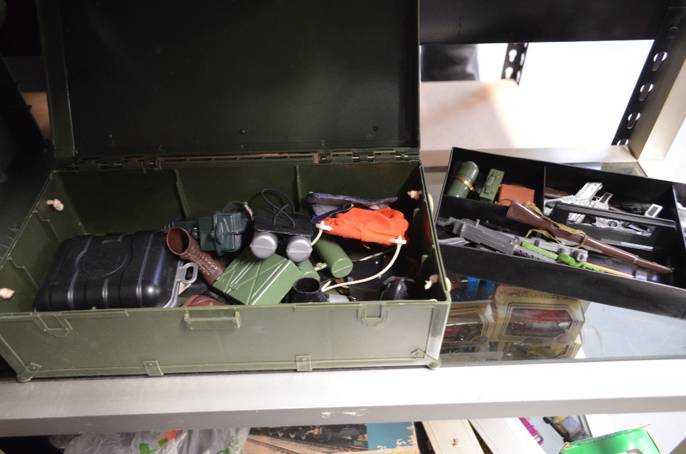 Two action man figures, an RIB and an assortment of frogman equipment, clothing and weapons, - Image 4 of 5