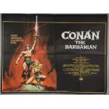 Conan The Barbarian (1982) British Quad film poster, starring Arnold Schwarzenegger, 20th Century