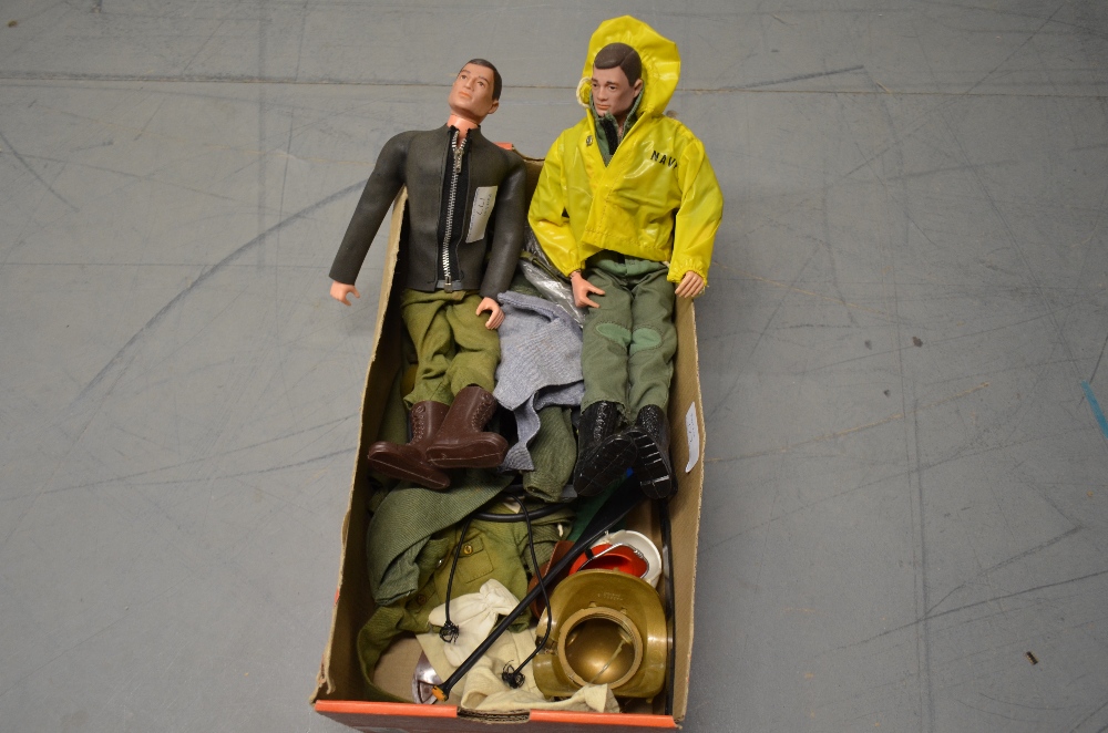 Two action man figures, an RIB and an assortment of frogman equipment, clothing and weapons, - Image 3 of 5