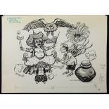 William Bill Hewison, original cartoon, Le grand magic circus, Shaftesbury Theatre, Punch 7 Feb