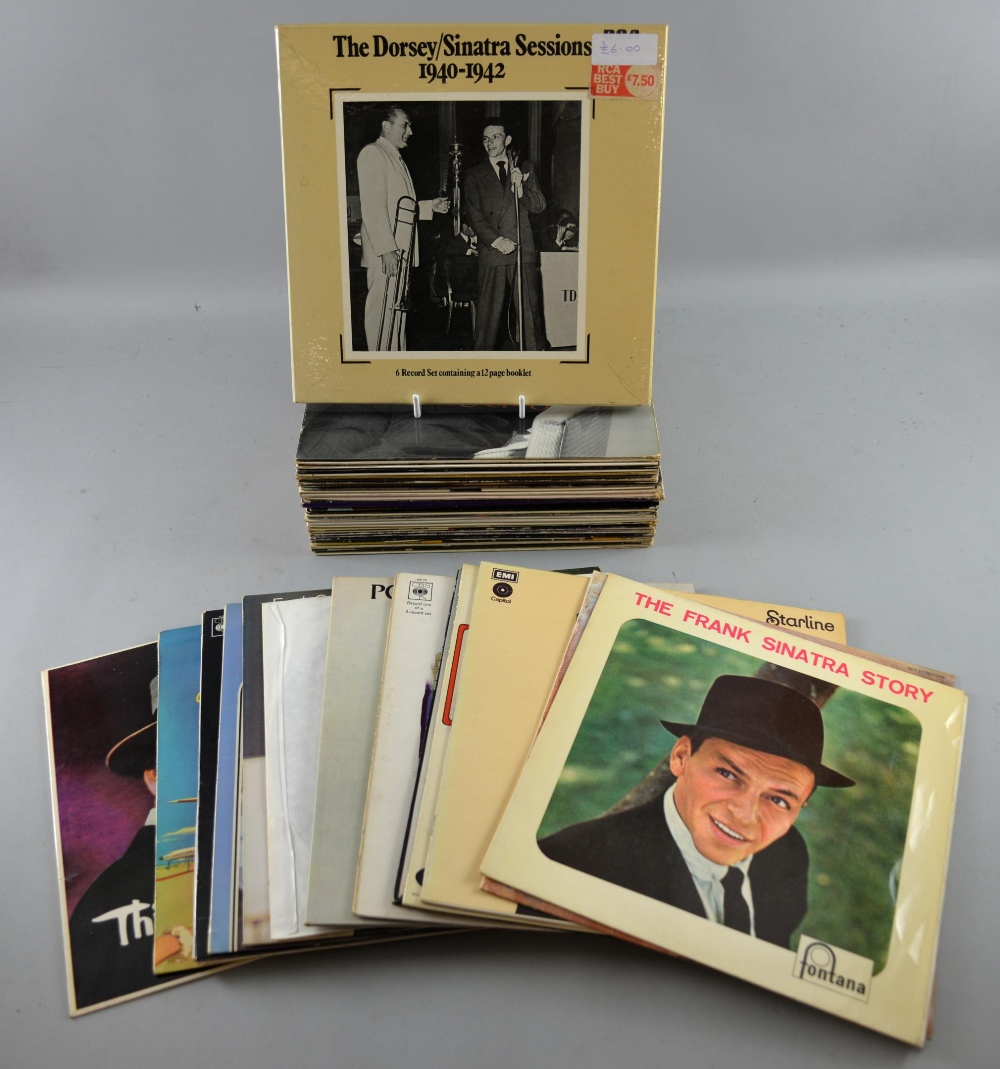 Frank Sinatra, 80+ Vinyl LPs including Come Fly With Me, Close To You & others in two cases