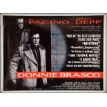 50 British Quad film posters including Donnie Brasco, Batman Begins, Juno, American Beauty, Harry