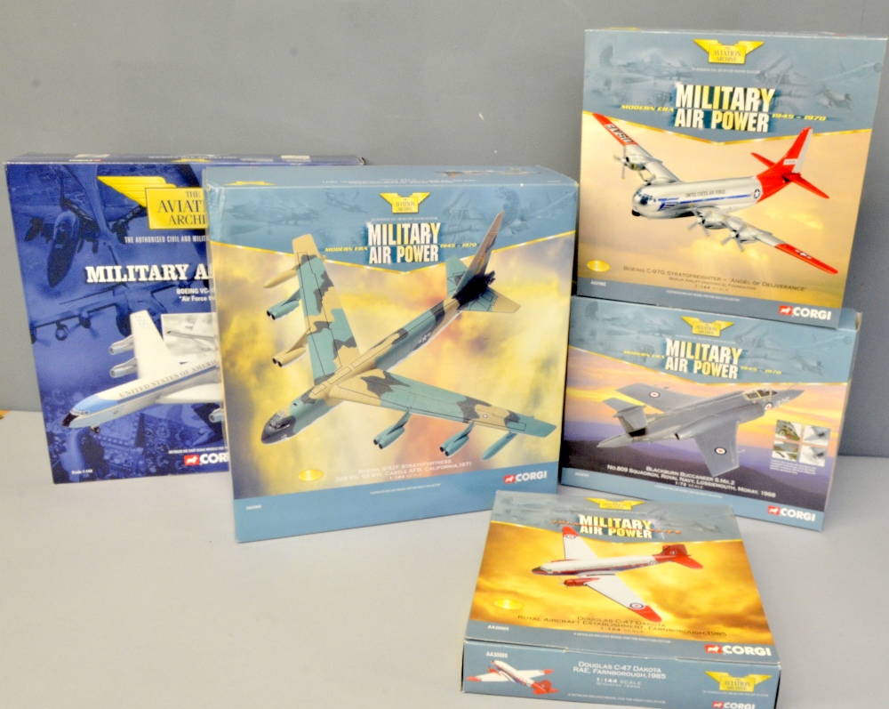 Corgi Aviation Archive Military Air Power 10 assorted boxed sets including Blackburn Buckaneer and