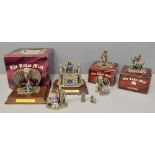 A large collection of Tudor Mint Myth and Magic pewter figures, all in deep red boxes, approximately