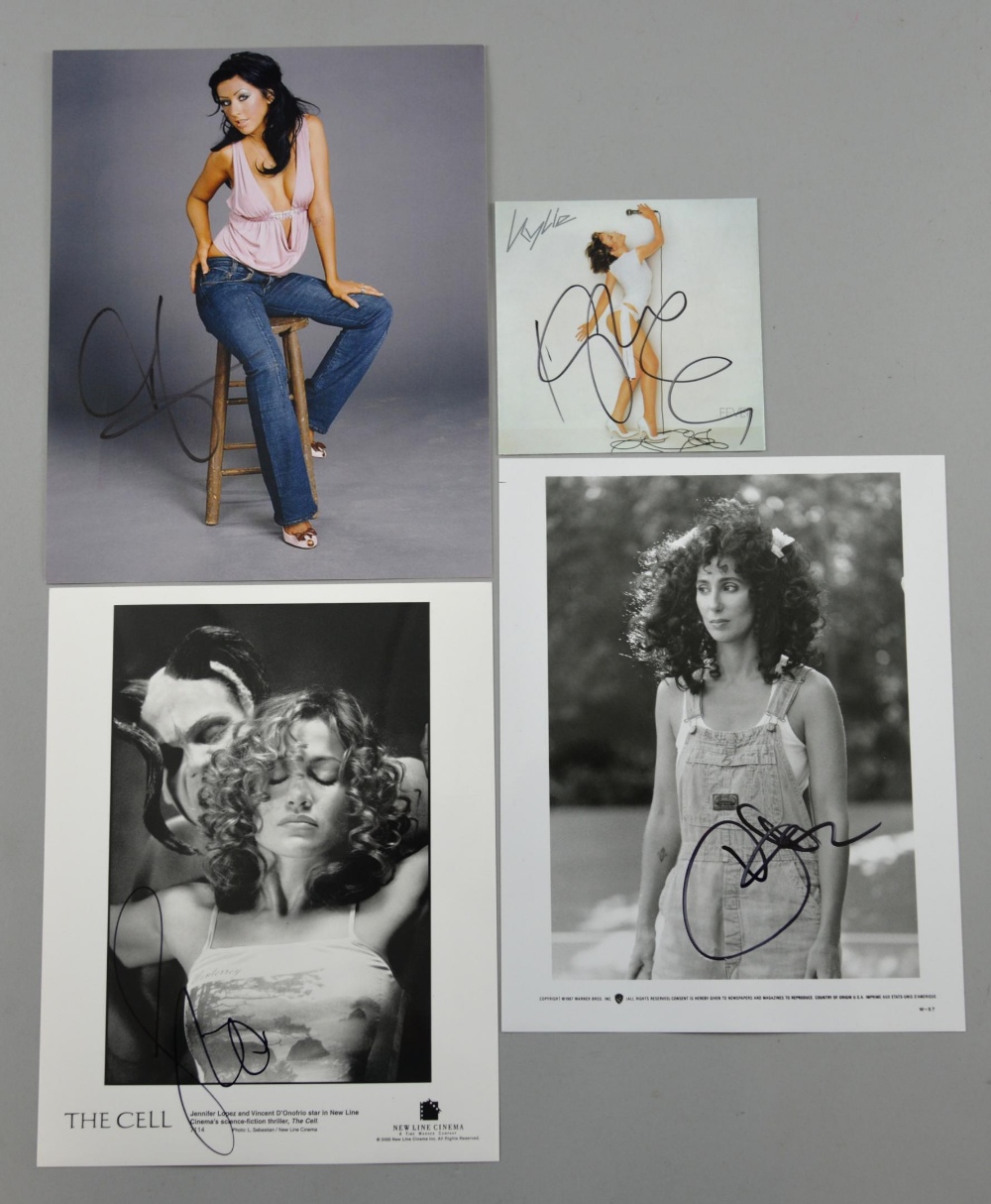 Revised Estimate - Kylie Minogue, Fever, signed CD cover, Jennifer Lopez, Christina Aguilera &
