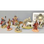Seven Tudor Mint Spellbound figures in original boxes (6 small, 1 medium) - to include Aqua Maga,