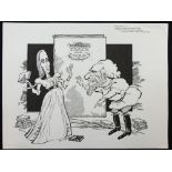 William Bill Hewison, original cartoon, Tolstoy, Aldwych Theatre, opened 30 Apr 1996, Gemma Jones, F