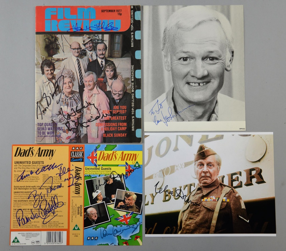 Revised Estimate - Dad's Army & Are You Being Served signed items, signatures include Wendy Richard,