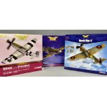 Corgi Aviation Archive Spitfire AA33904, and a Mustang AA34404 and a Fleet Airarm, all 1:32