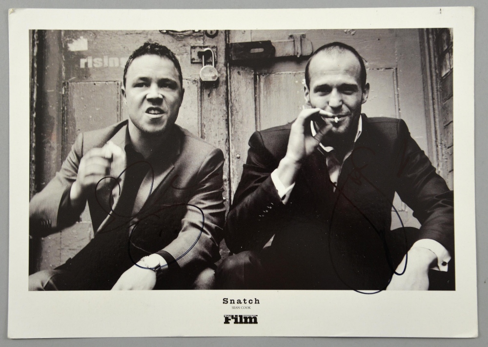 Revised Estimate - Snatch, Jason Statham & Stephen Graham signed 8 x 12 inch promotional photo/