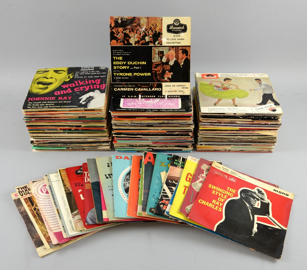 160+ 45 rpm EP records including Jazz, Johnny Hodges, Chris Barber, Danny Kaye, Ted Heath, Sammy