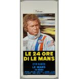 Le Mans (1971) Italian Locandina film poster, starring Steve McQueen, National General, rolled, 13 x