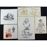 William Bill Hewison,  5 various original various. Provenance; Bill Hewison was a well-known