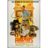 Raiders Of The Lost Ark (1981) One sheet film poster, starring Harrison Ford, artwork by Brian