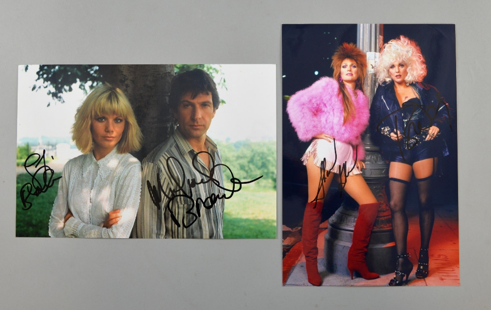 Two photographs one signed by both Dempsey and Makepeace & other by Cagney & Lacey, 12 x 8 inches (